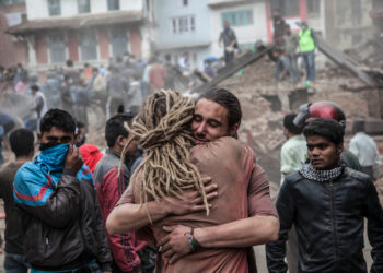 Friends reunited in the aftermath of Kastamandap temple collapse where 30 people were crushed including one foreigner
