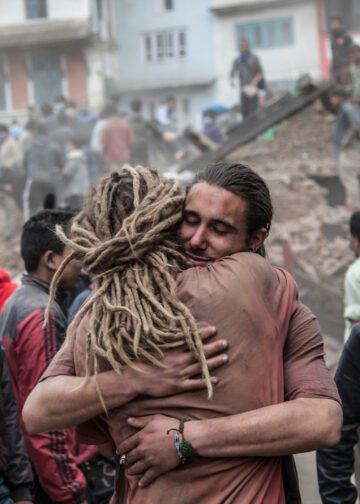 Friends reunited in the aftermath of Kastamandap temple collapse where 30 people were crushed including one foreigner
