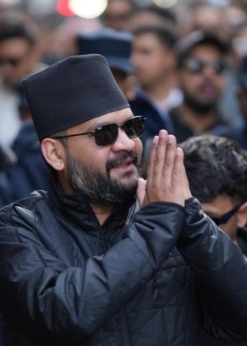 Balen Shah during his campaign in eastern Nepal. Photo: RSP/Facebook