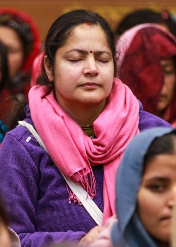 A female devotee at ISKCON. Photo: ISKCON Nepal/Facebook